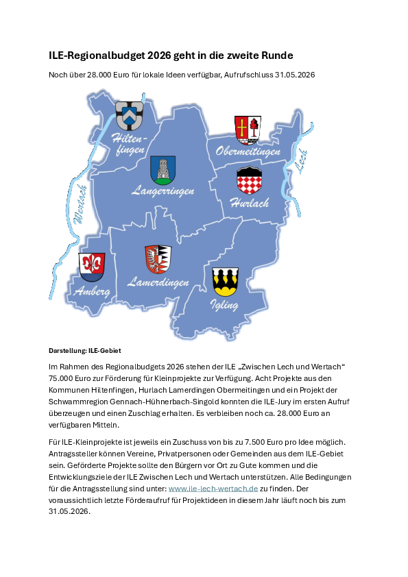 ILE-Regionalbudget 2026 geht in die zweite Runde